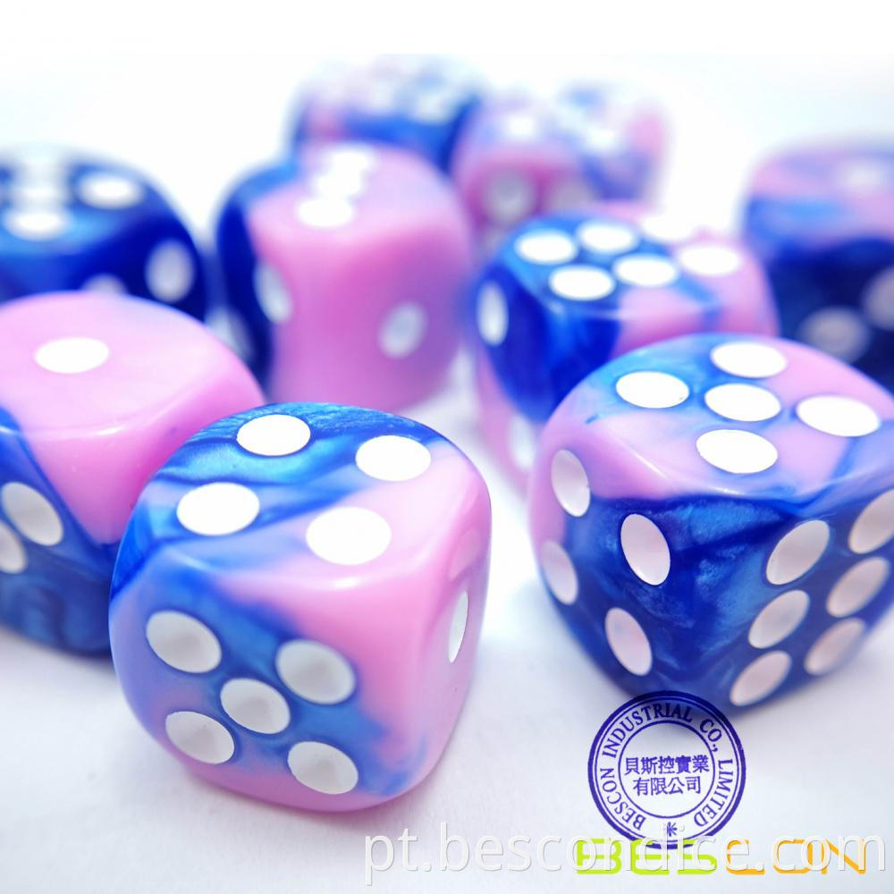 12mm Two Tone Counters Dice Flower Colors 4